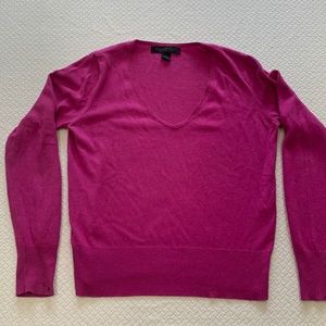 Fuchsia silk/cashmere blend sweater